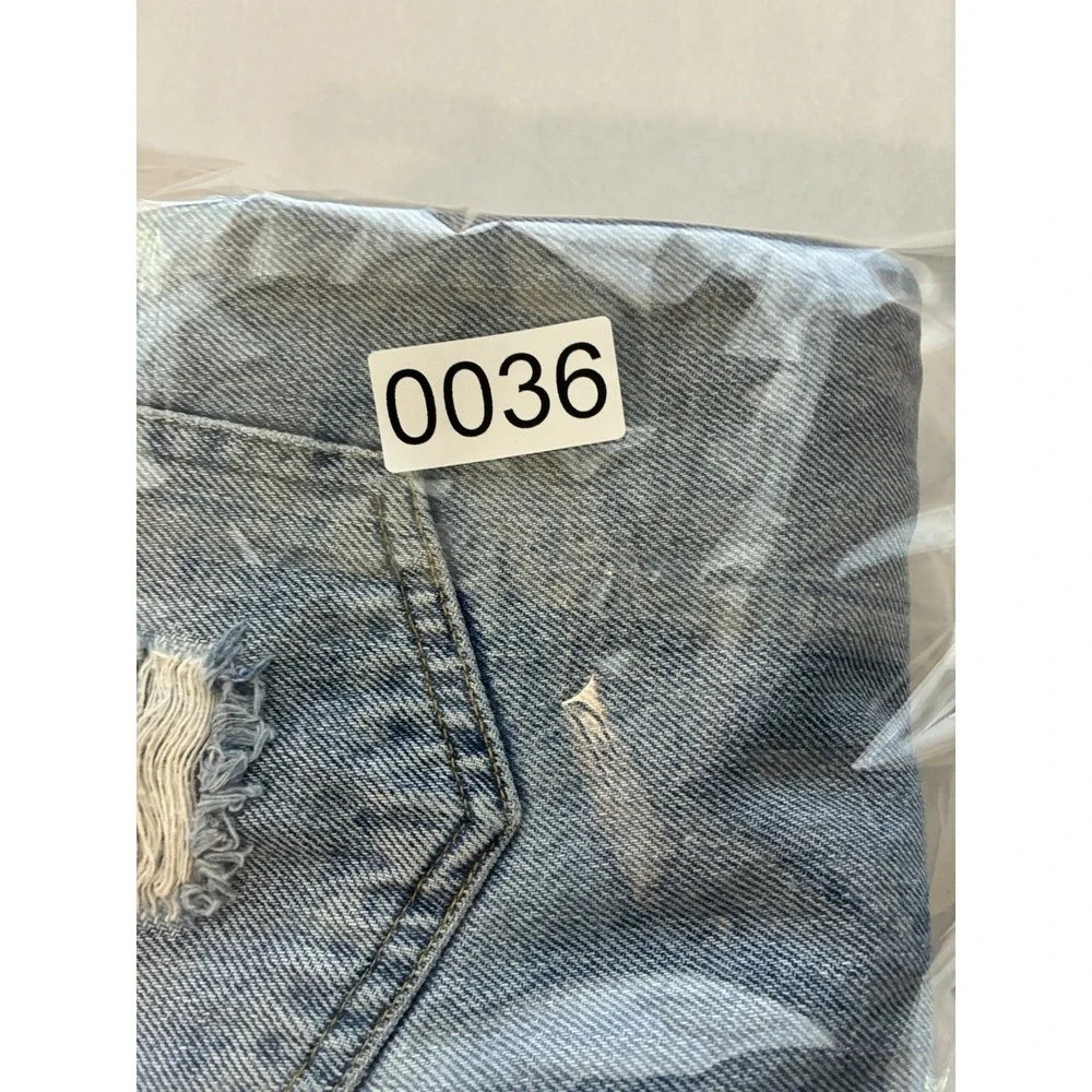 AGOLDE Jamie High Rise Jeans Light Wash Straight Leg Sz 27 Distressed‎ Casual